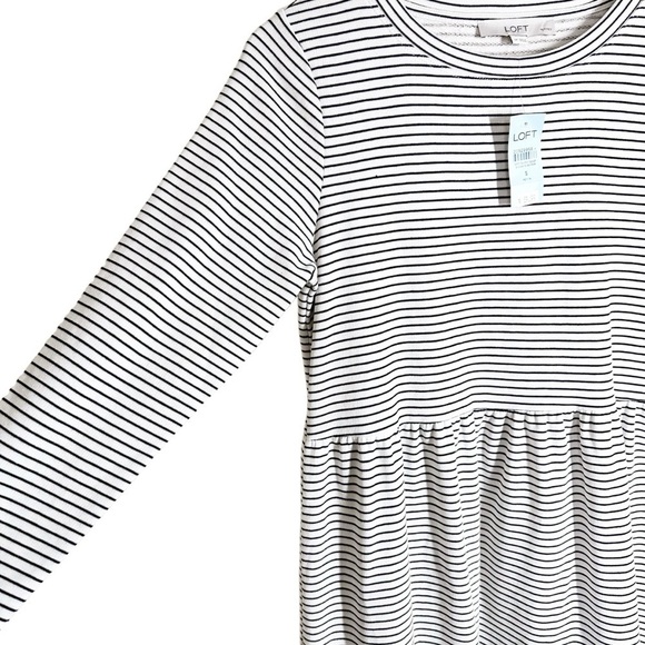 LOFT Swing Dress Striped Size Small Petite - Picture 5 of 9